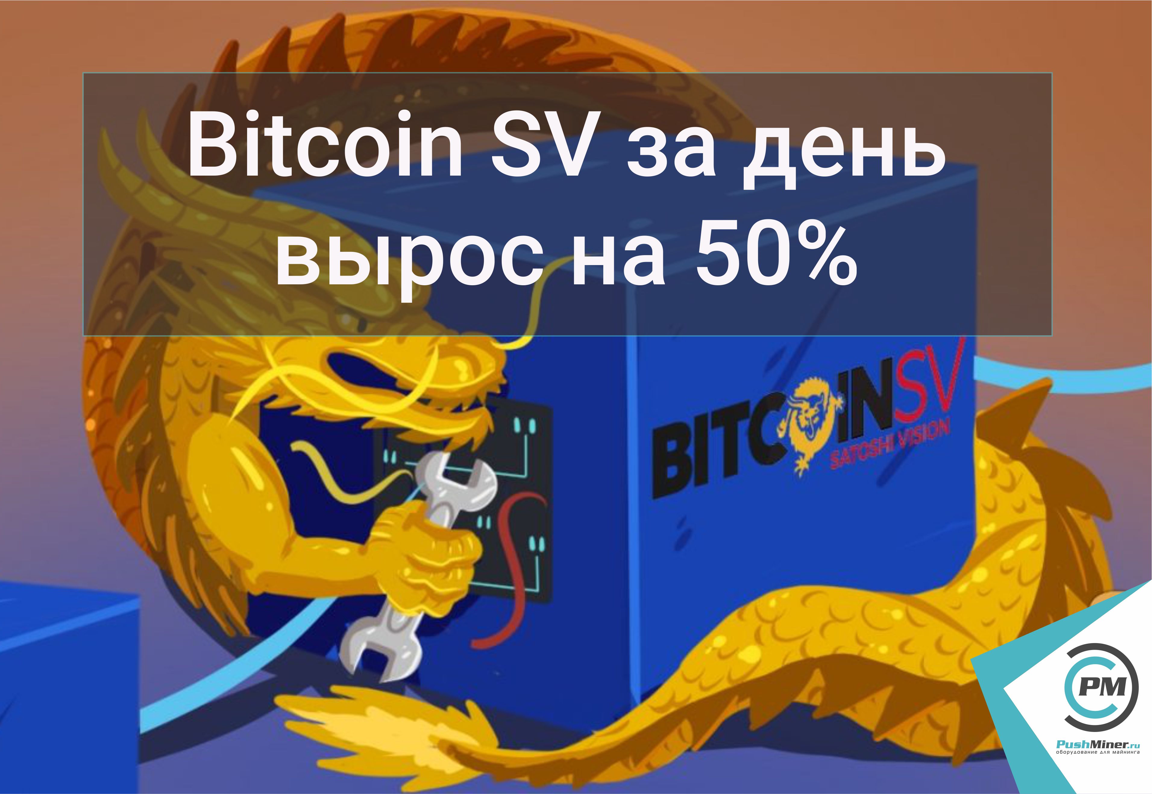 Bitcoin SV за день вырос на 50% 